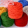 2Pcs Hand Knitting Thin Velvet yarn Crocheting Chenille yarn Crochet mat amigrumi slipper line knit sweater blanket thread 5
