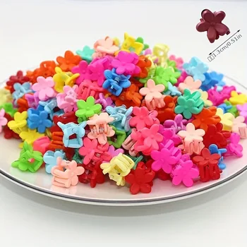 50 pezzi ragazze simpatici cartoni animati fermagli per capelli piccola artiglio clip fiore stella piccola artiglio per capelli bambini dolce forcina accessori per capelli moda 1