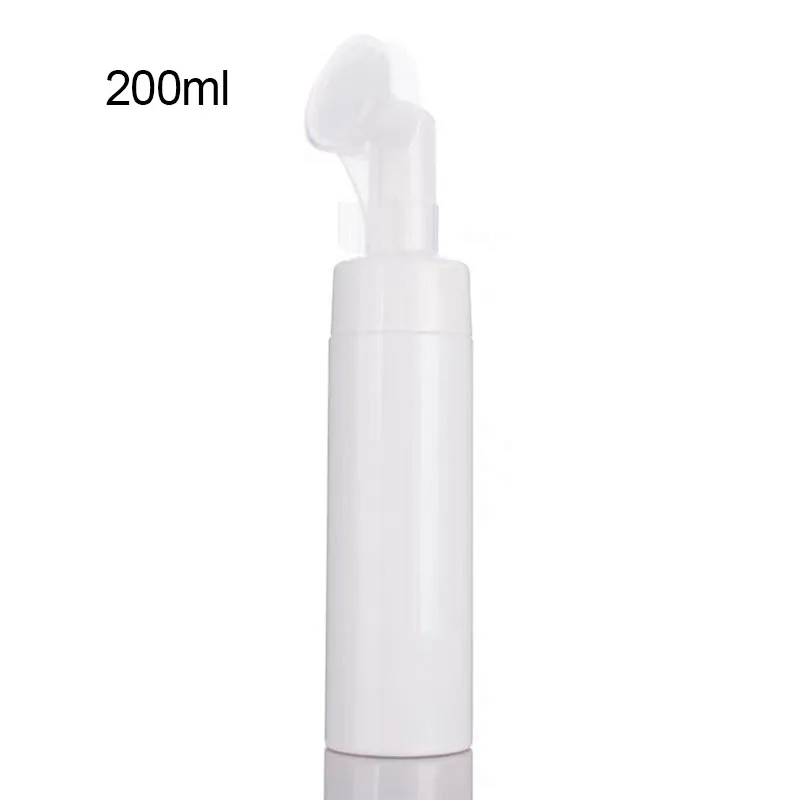 Portable Silicone Brush Foaming Facial Cleanser Bottle