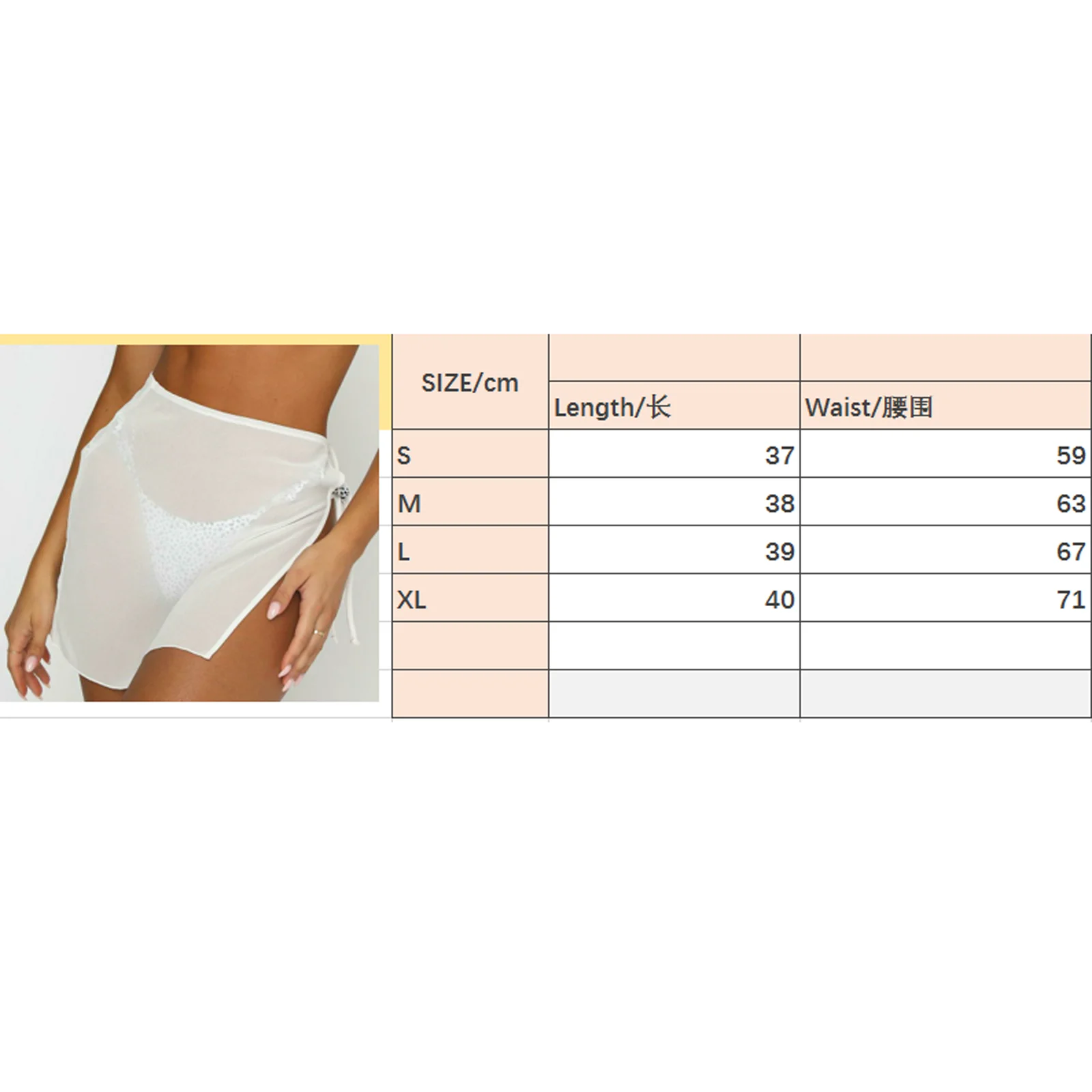 Yiiciovy Mesh Sheer Swimsuit Bikini Cover-Ups Skirts Women Lace Up Sexy See Through Beach Sarong Skirt High Waist Mini Scarf 6