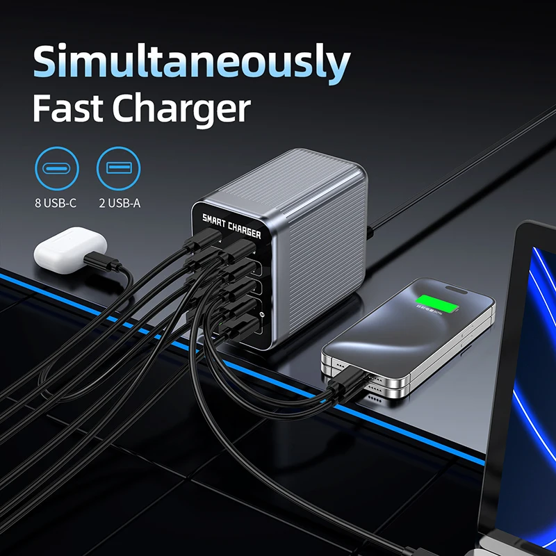 GaN Desktop Charger Multi-Port For Laptops