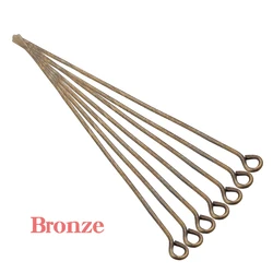 Gold Plated Metal Headpins - Pack of 100 for Jewelry Making and DIY Crafts (A bronze)