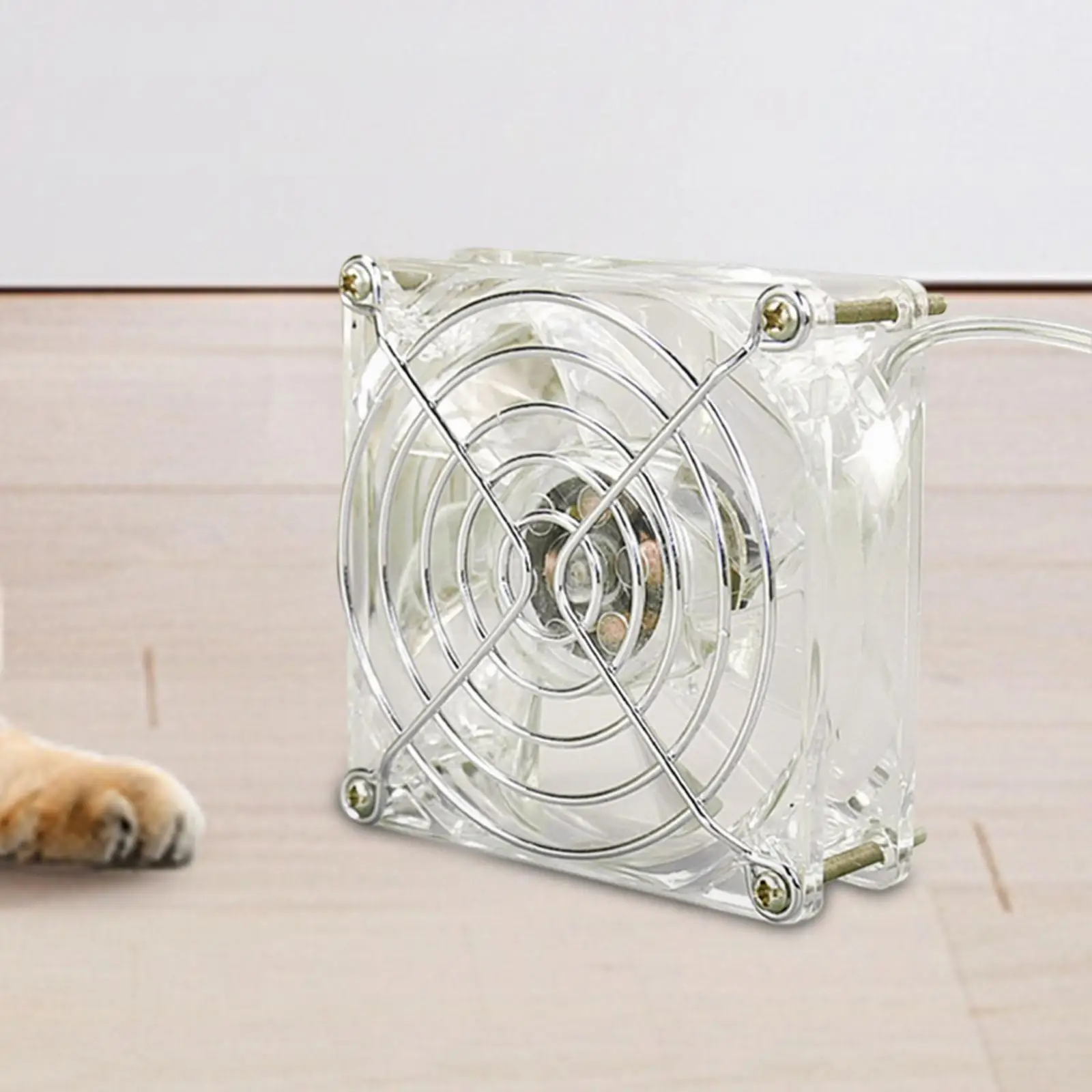 Hamster Cage Cooling Fan Plug and Play Avoid Overheating Summer Cooling Air Fan for Puppy Bird Small Cat Small Pet Rabbit