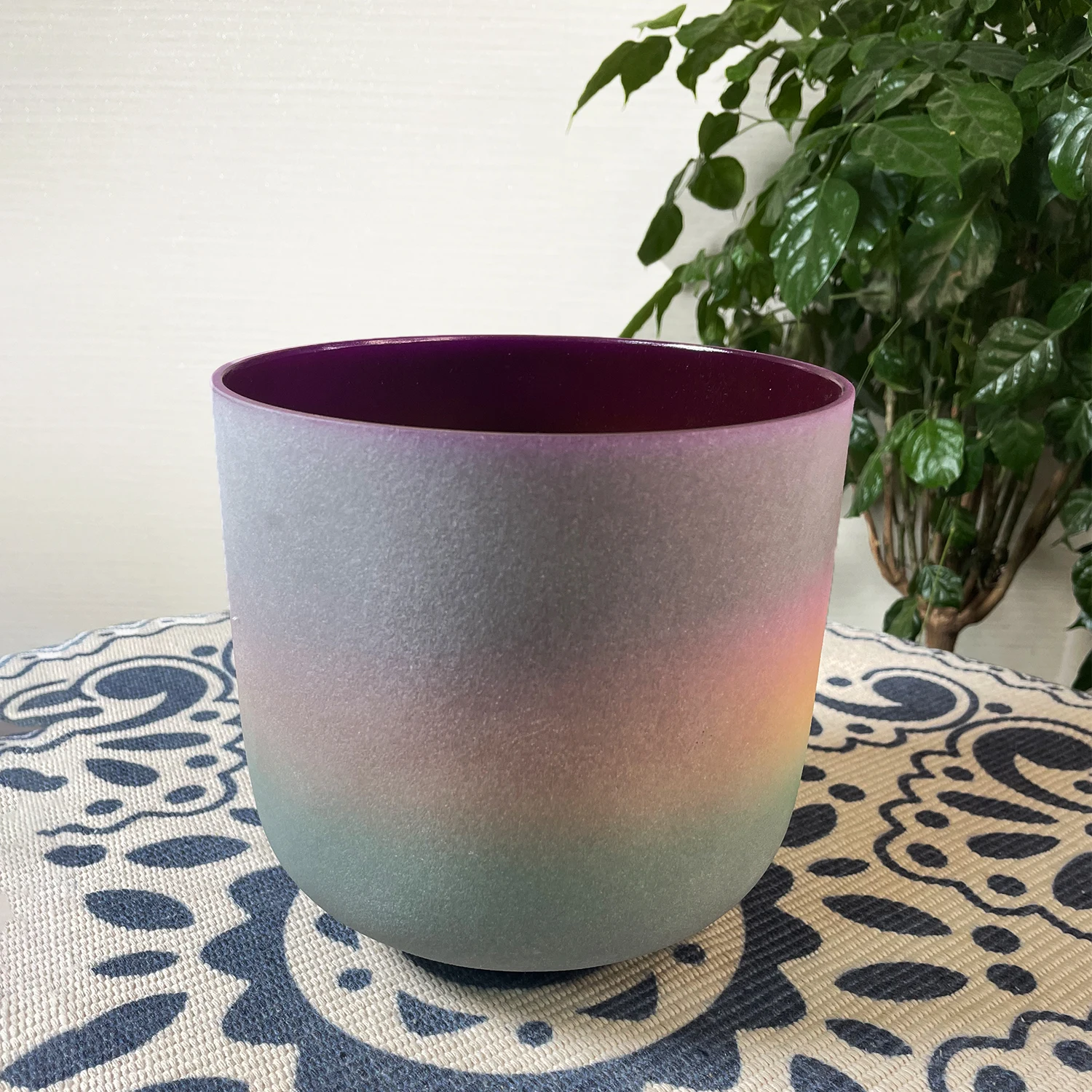 ๐ KVKA Rainbow Frosted Crystal Singing Bowl โ 8โ AโG Notes (432Hz/440Hz) 1