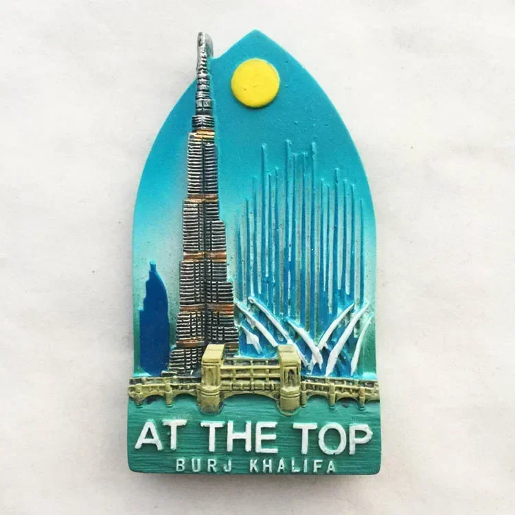 Dubai Tourist Souvenirs Fridge Magnets Khalifa Tower Saudi Arabia Refrigerator Commemorative Magnet Stickers Home Decoration magnetic fridge magnets magnetic sticker magnetic fridge stickers refrigerator decor
