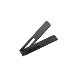 Sleek Magnetic Foldable Phone & Tablet Stand - Ultra Thin Metal Alloy Kickstand (1X Black)