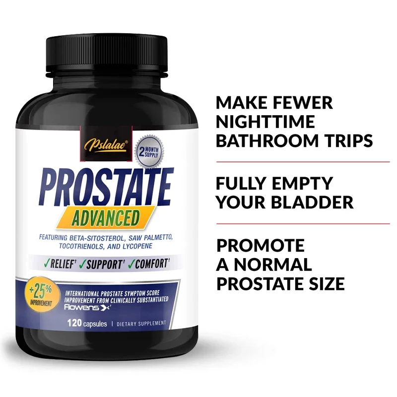 Prostate Progress Capsules Contain Saw Palmetto To Reduce Bathroom Trips Relieve Bladder and Urination Men's Health Supplement saw palmetto supplement
