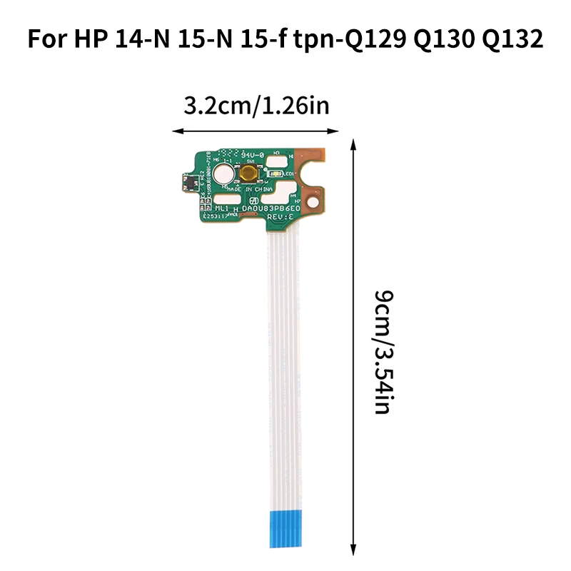 노트북 전원 단추 보드, HP 파빌리온 14-N 15-N 15-f Tpn-Q129 Q130 Q132 노트북 교체 액세서리 수리 부품, 1 개