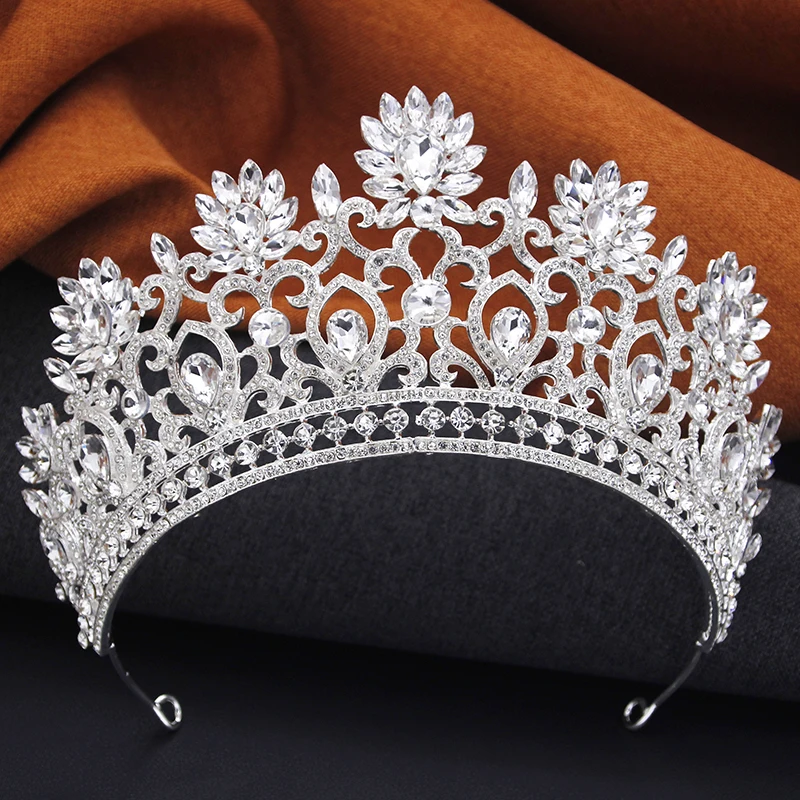 Baroque Crown Royal Queen Tiaras and Crowns Pageant Diadem Big Headwear Bridal Wedding Crown Hair Jewelry Prom Headdress hair accessories,bridal hair accessories