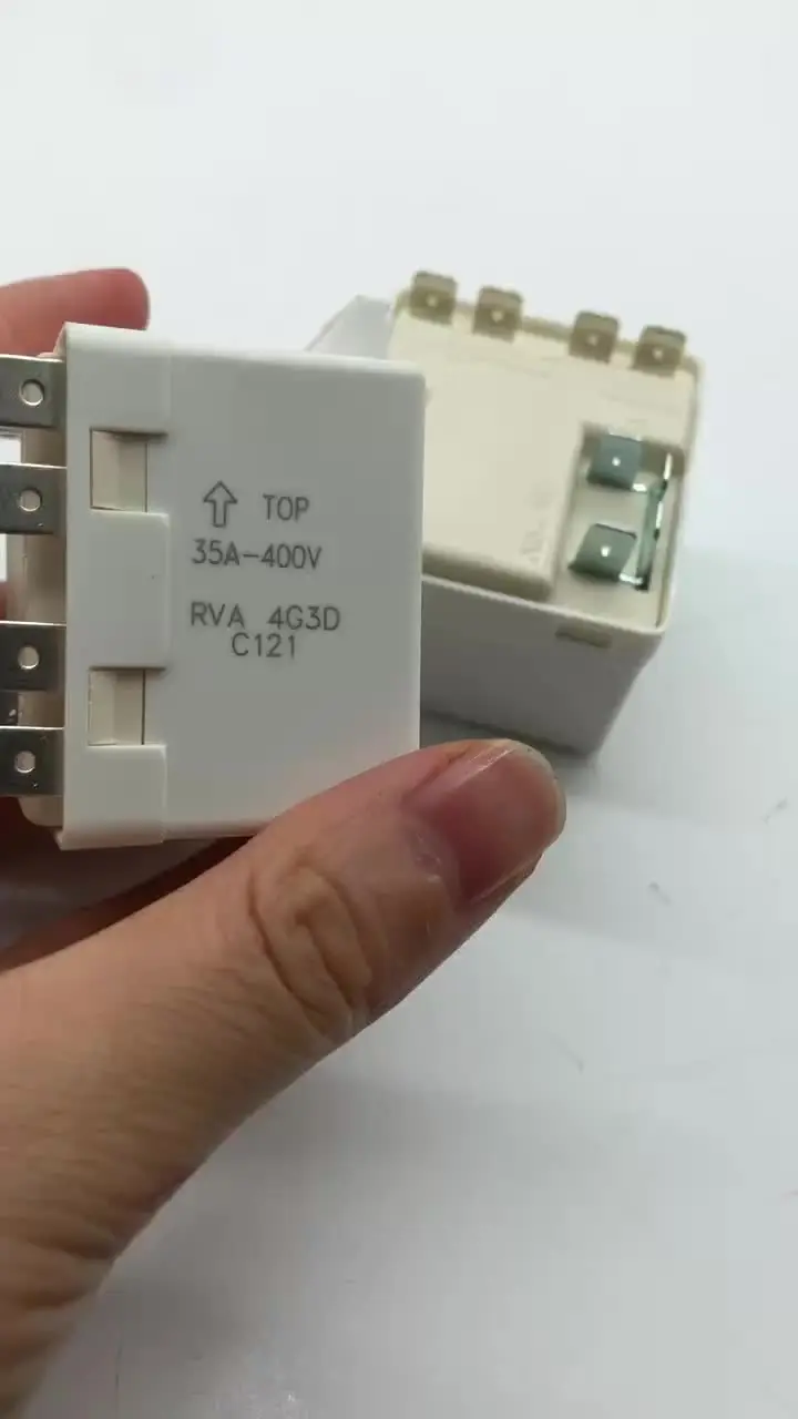 製氷機部品 35A-400V RVA4G3D 3P 220V コンプレッサースターターリレー 1個 製氷機部品 5A-400V RVA4G3D 冷蔵庫製氷機コンプレッサーリレースターター 3P 220V 対応