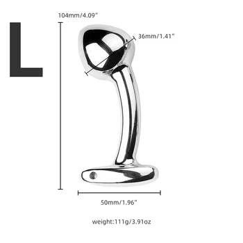S/M/L Sex Metal Anal Toys Female Adult Sex Products Men and Women Ass Plug Stainless Steel Anal Plug Sex Toys Anal Dildo Toys 5