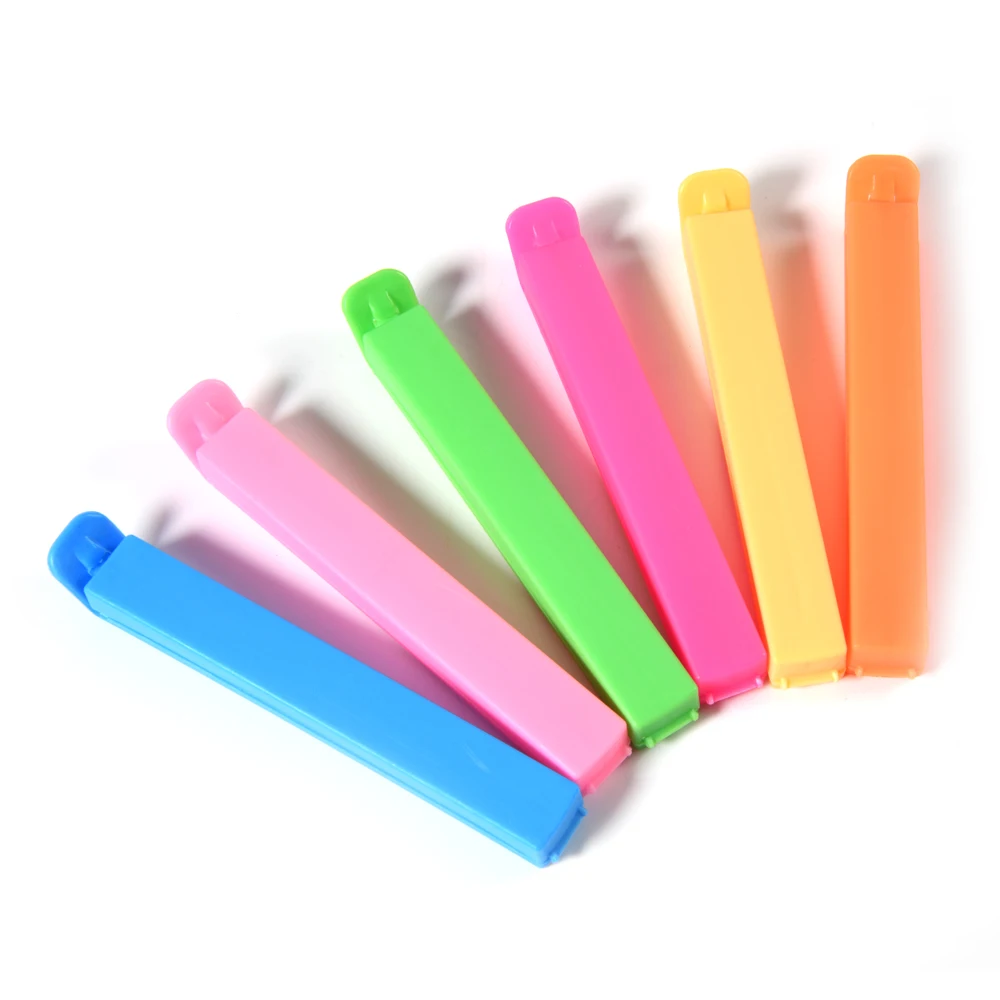 10Pcs Portable New Kitchen Storage Food Snack Seal Sealing Bag Clips Sealer Clamp Plastic Tool Kitchen Accessories 4