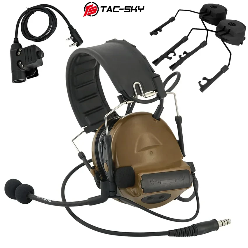 

TS TAC-SKY COMTAC 2, тактическая охотничья подставка с шумоподавлением, 2 контакта, аксессуар