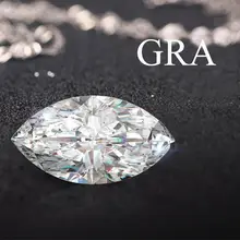 

Loose Gemstones Moissanite Diamond Marquise Cut 0.2ct To 3ct D Color VVS1 Moissantie Stone Undefined With GRA Certificate