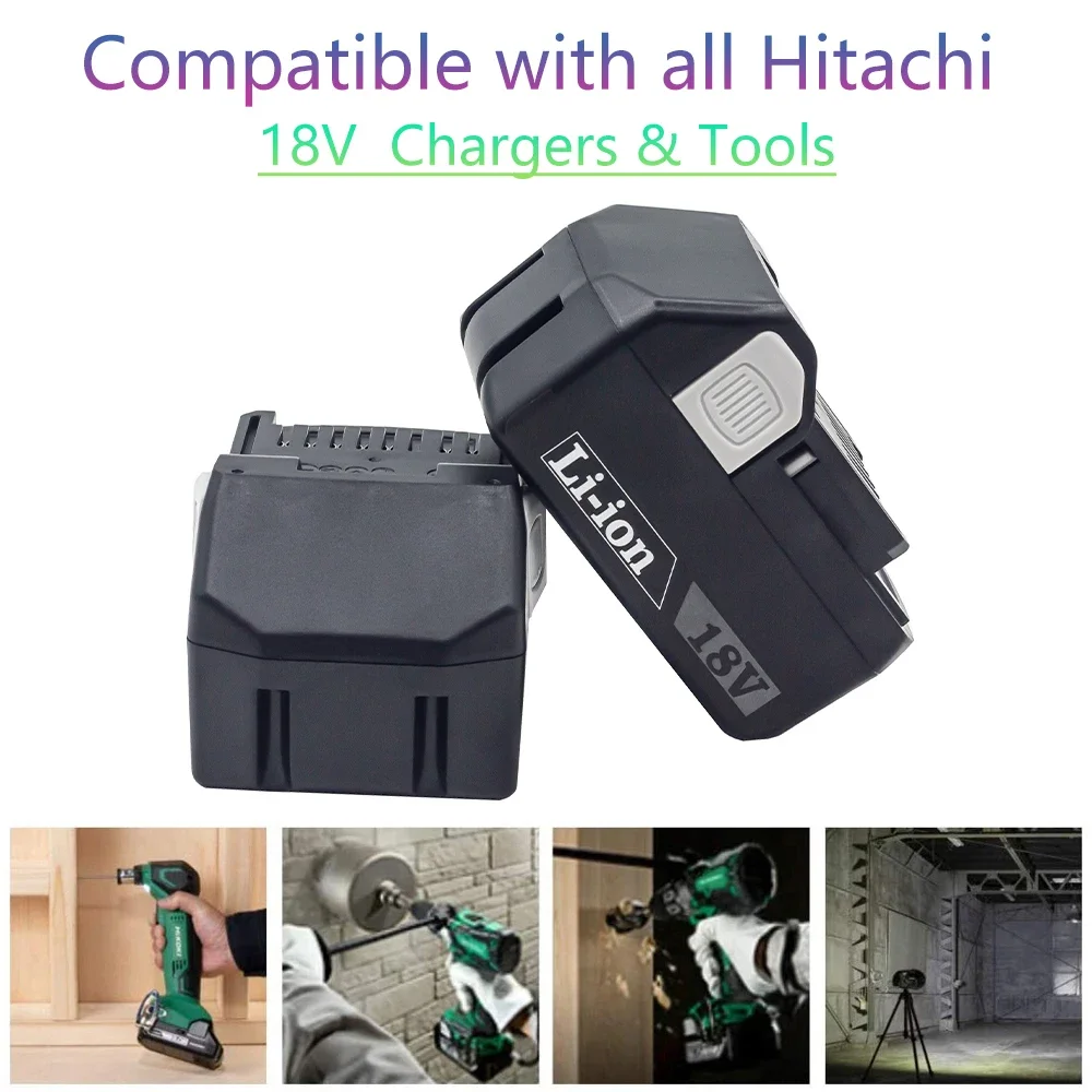 Фото Литий-ионный аккумулятор для Hitachi/HiKOKI 18 в 6000 мАч для BSL1830 BSL1850 BSL1860 BCL1815 EBM1830 BSL1840 330139 DS18DBL №2