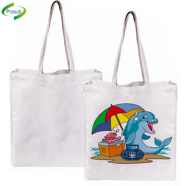 Polyester Sublimation Tote Bags  Sublimation Tote Bags Blanks - 5pcs  Shopping Bag - Aliexpress