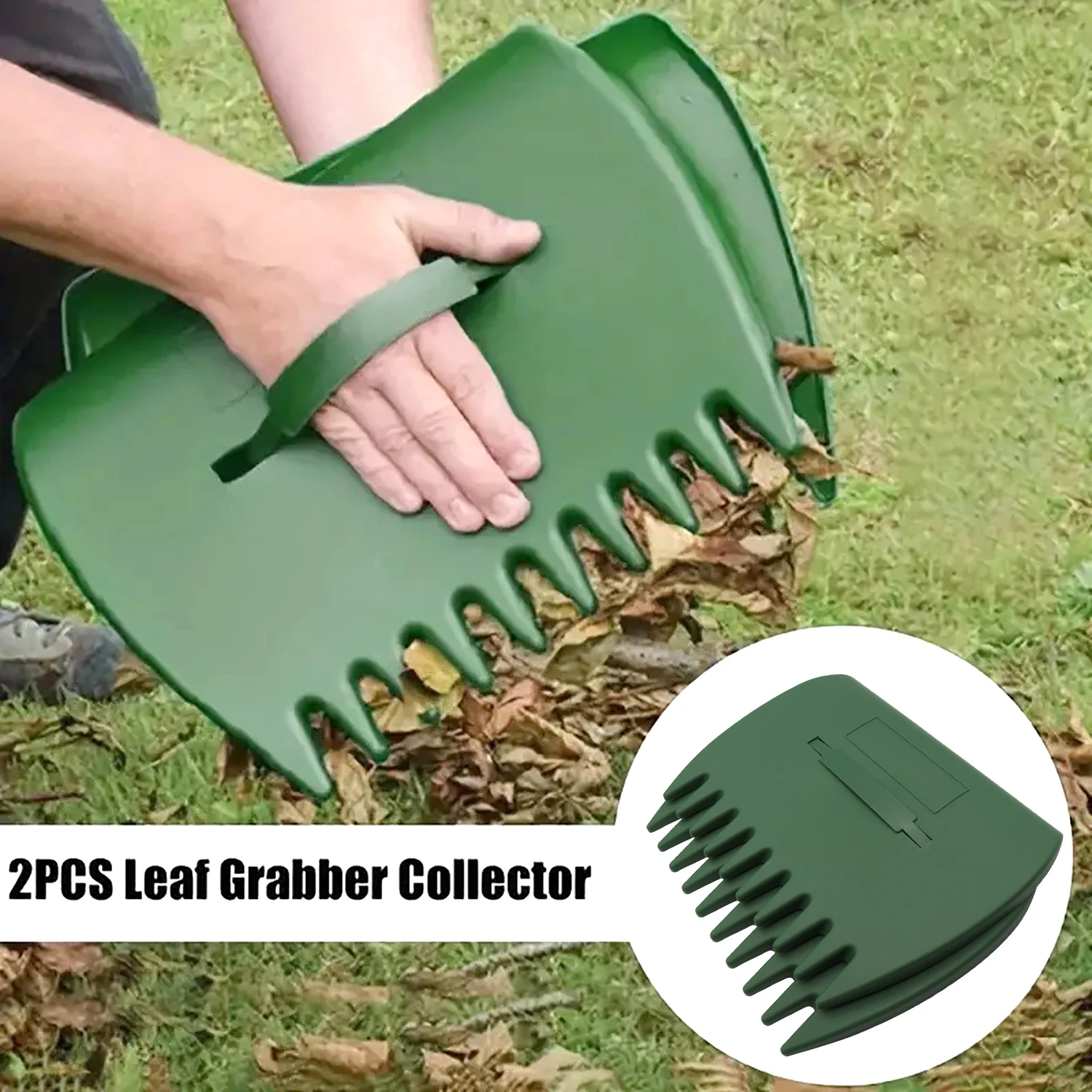 Pair Hand Leaf Collection Rake Lawn Yard Rubbish Weed Rake Grass