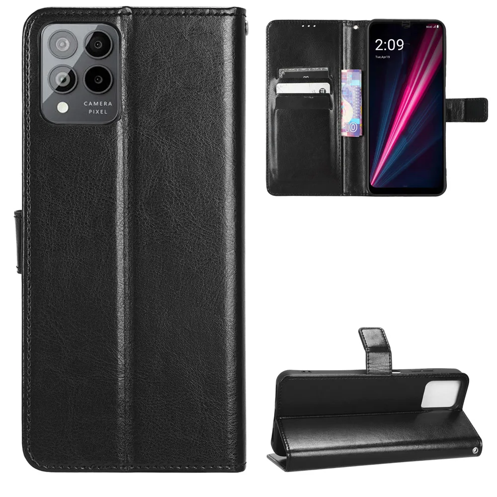 Portafoglio moda custodia in pelle PU per T-Mobile T Phone Pro 5G Flip Cover posteriore protettiva per telefono T Phone 5 G/T Phone Pro 5G