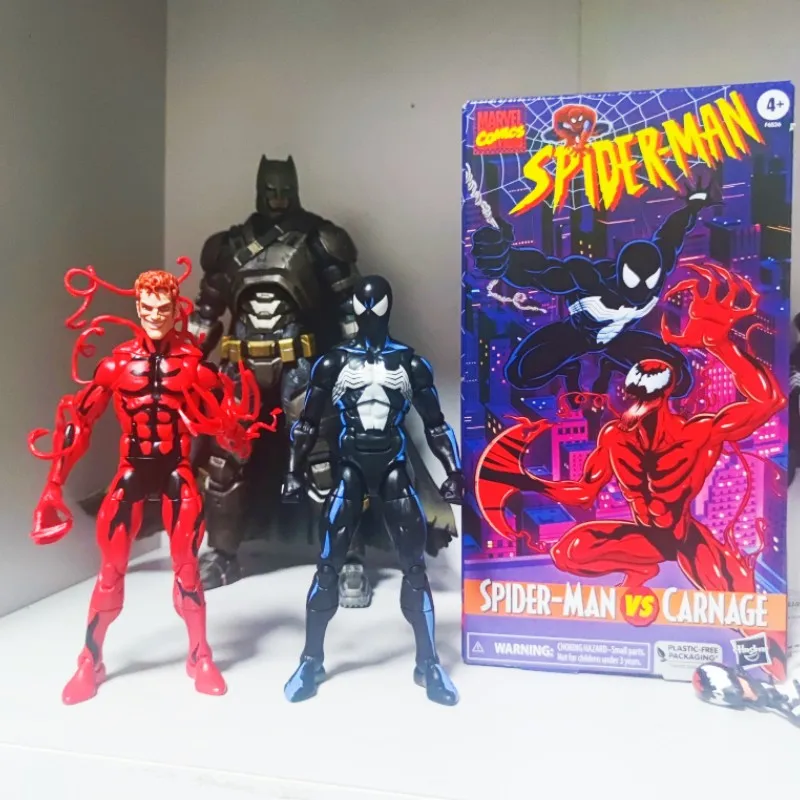 

Marvel Legends Spider-man Vs Carnage 2-pack 6" Action Figure Black Spider Man Venom Symbiote Cletus Kasady 90's Comics Toys Mode