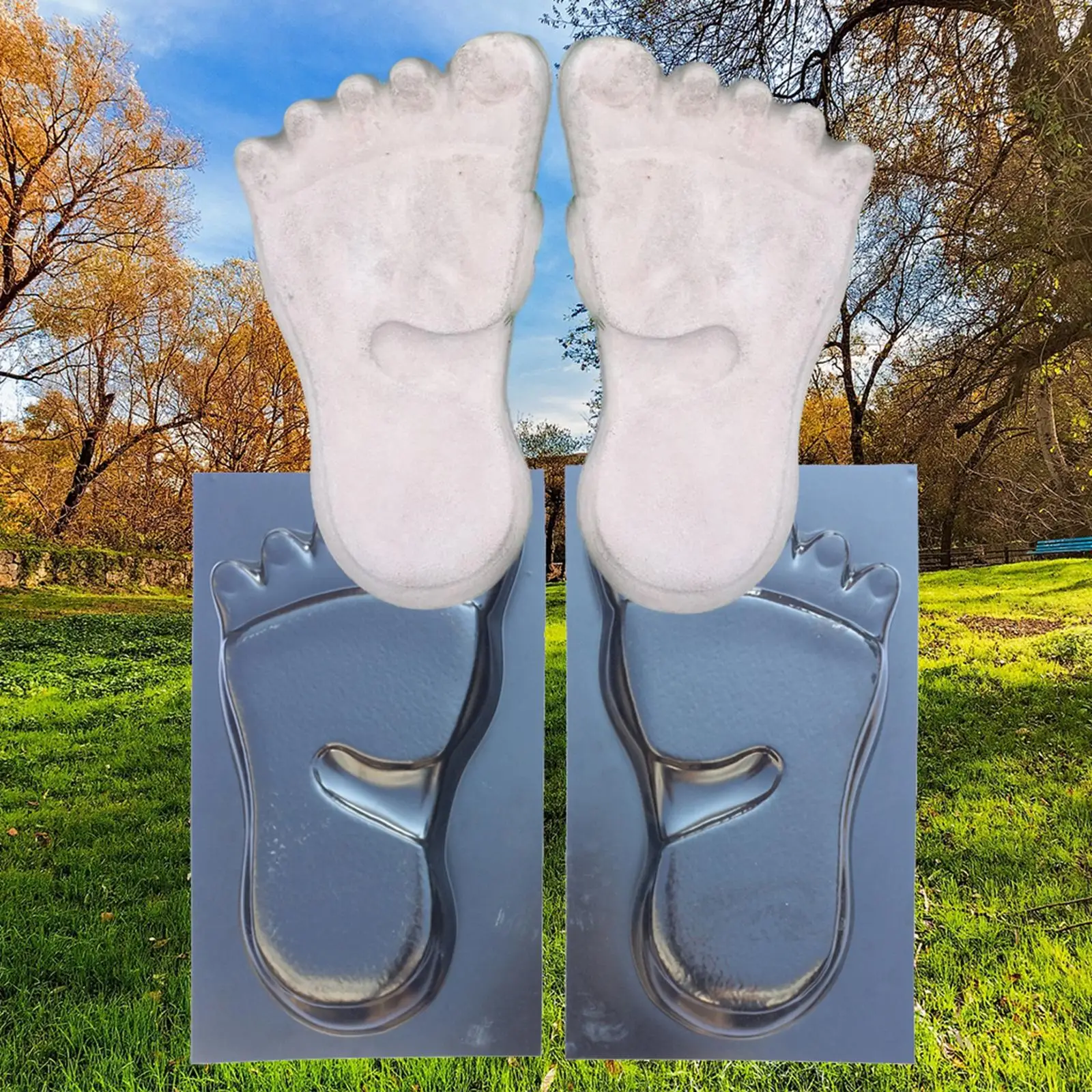 Concrete Stepping Road Garden Outdoor Decorative s-2 Simulated Footprint Stepping-11.6x 3.5x 45.72cm