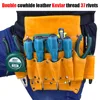 Electrician's Belt Bag Tool Storage Satchel Cowhide Thickened Wear-resistant Pure Cowhide Toolkit Mechanic Dedicated 3