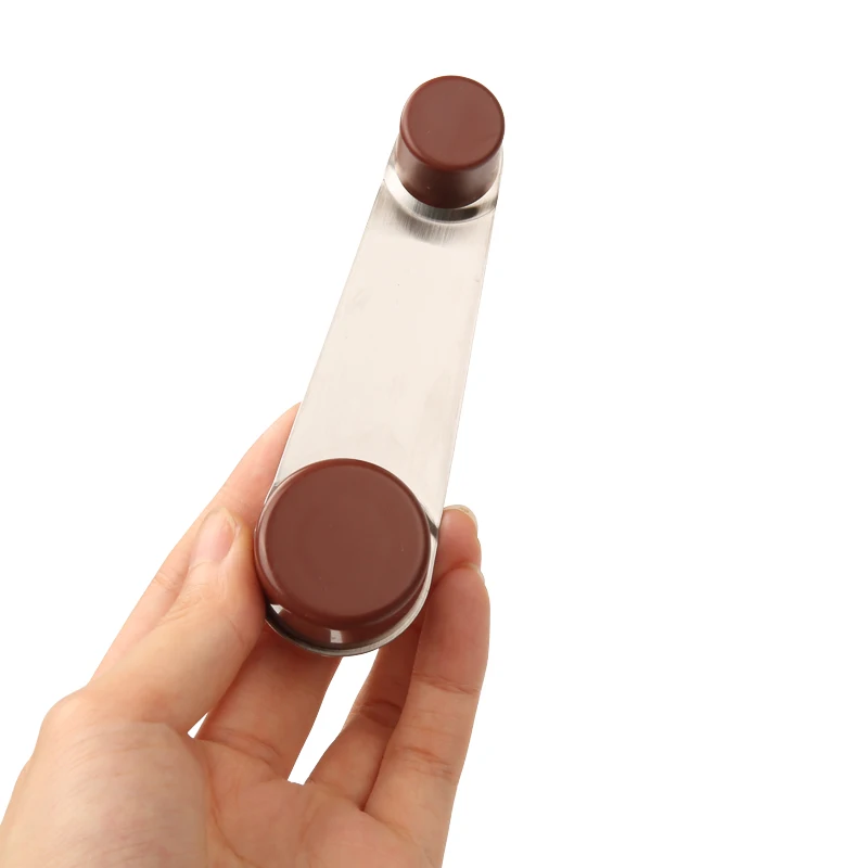 Stainless Steel Door Stopper Floor Wall Silicone Rubber Stops Doorstop House Floor Door Wedge Stop Handle Protector 1pc door stopper