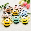 1pcs Cartoon Animal Bee Silicone Teether Baby Rodent Teeth Care DIY Silicone Bead Nipple Chain Chew Toy 3
