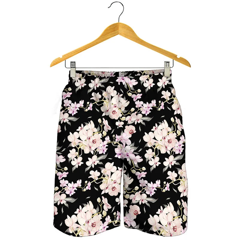 

Vintage 3d Print Flower Beach Shorts Men Women Summer Beach Street Short Pants Kids Vacation Swim Trunks Surfing Board Shorts