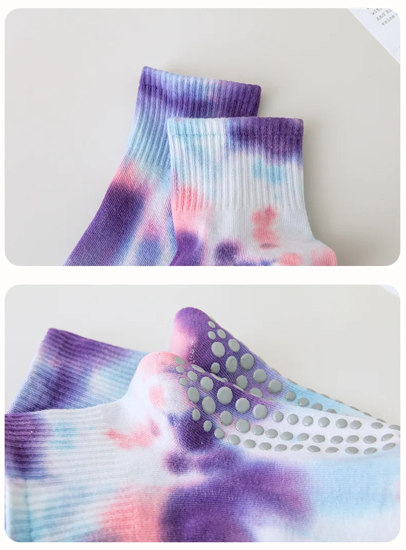 Yoga Socks Women Tie-dyed Silicone Non-slip Pilates Grip Crew Sock 25 Sa02ae537e3f4449bb1fb4cabbc68b131d