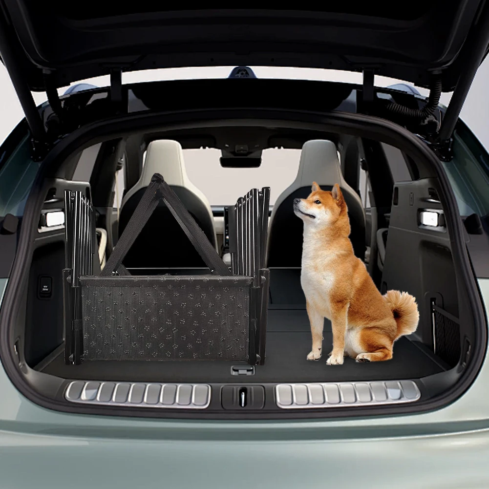 5 Steps Pet Ladder Support Support Up To 150 Lbs Foldable Dog Ramp Ladder with Nonslip Surface for High Beds Trucks Cars and SUV