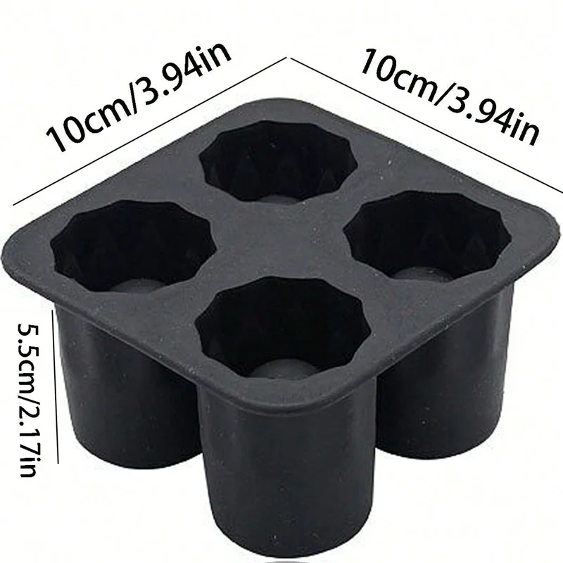 Silicone Shot Glass Ice Cube Mold Tray for Summer Cocktails and Parties
