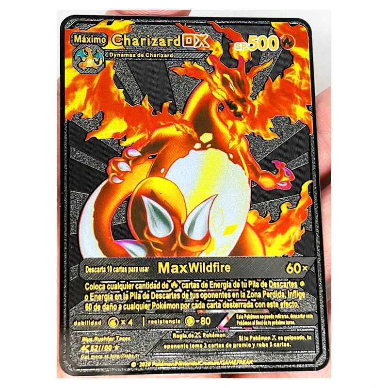 

27 Styles Pokemon Charizard Black Stainless Steel Metal Card VMAX Toys Hobbies Hobby Collectibles Game Collection Anime Cards