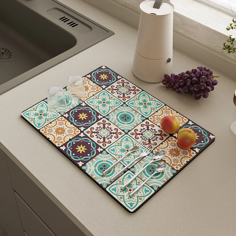 Water Control Mat Desktop Coasters Countertop Absorbent Mat