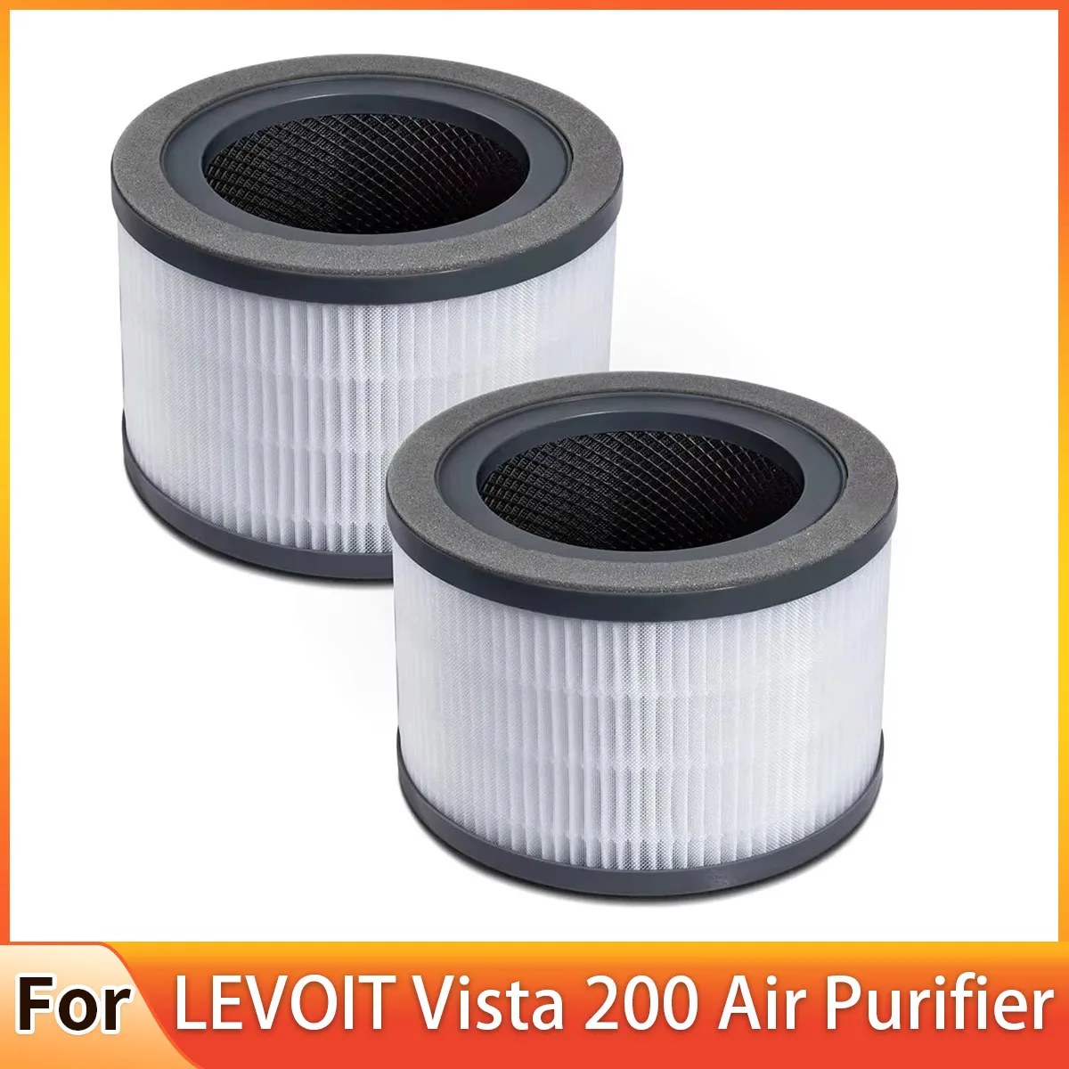 2 filtri di ricambio per purificatore d'aria per LEVOIT Core 300/Core 300S, filtro HEPA 3 in 1, filtro HEPA True-H13, filtro a carbone attivo e prefiltro ad alta efficienza, filtrazione a 3