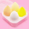 4pcs Makeup Sponge Powder Puff Dry and Wet Combined Beauty Cosmetic Ball Foundation Powder Puff Bevel Cut Make Up Sponge Tools 4