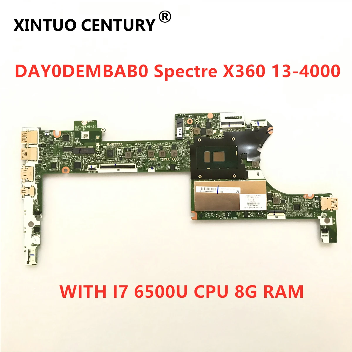 

Материнская плата DAY0DEMBAB0 861992-601 для HP Spectre x360 13-4000 13-4172na, материнская плата с процессором i7-6500U ОЗУ 8 ГБ, полностью протестирована