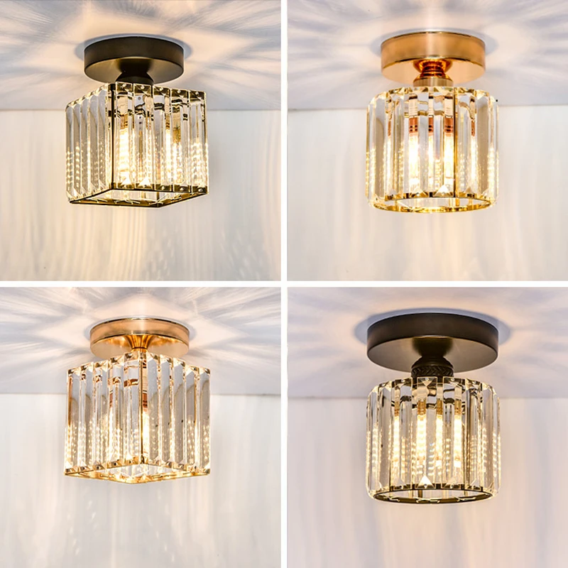 Home Application: Crystal Aisle LED Ceiling Light Foyer Balcony Living Room Bedroom Minimalist Modern Ceiling Light Room Decor