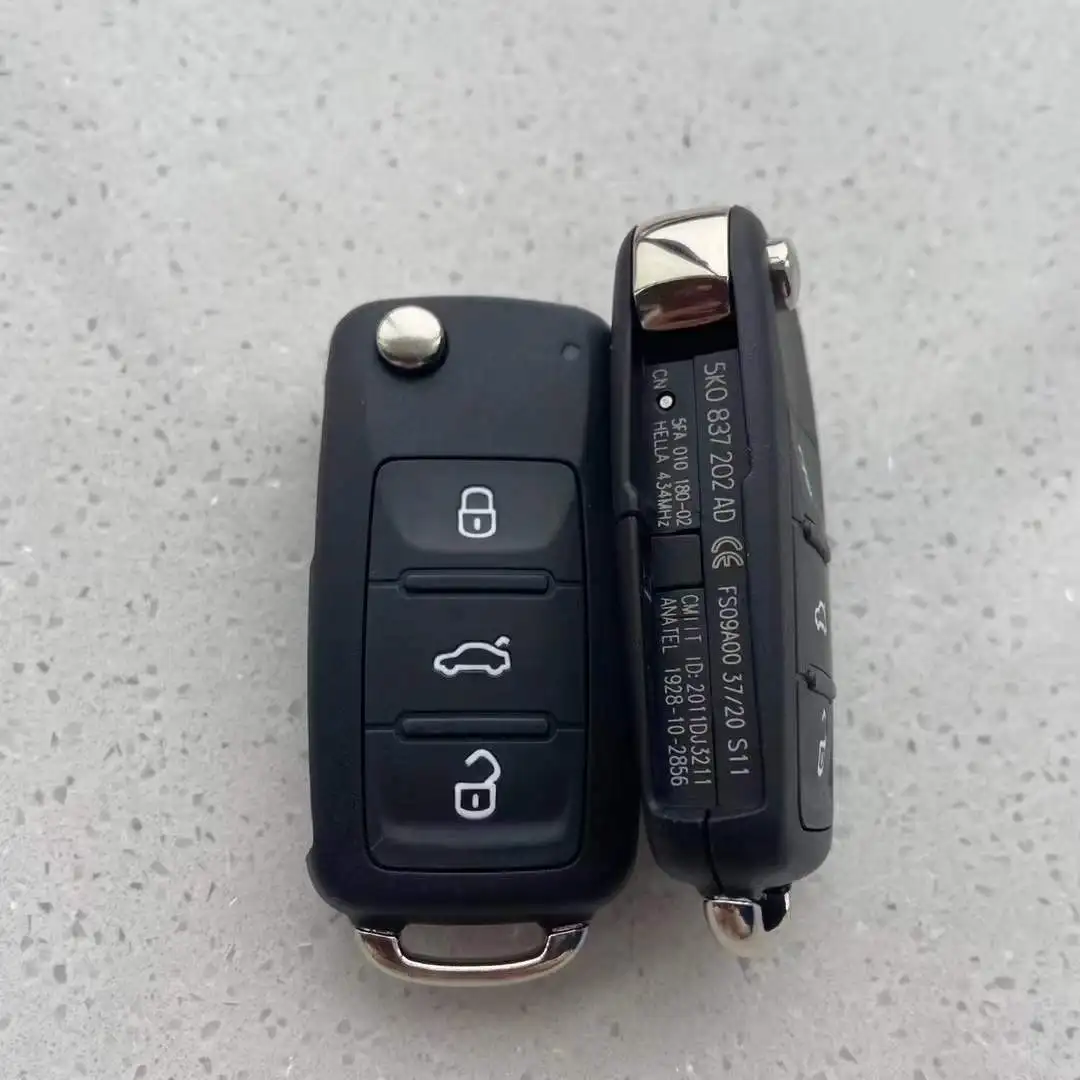 3 Buttons Car Remote Key 434MHz with ID48 Chip for SKODA Superb Octavia Fabia for VW Golf Jetta for Seat Leon 202AD/202L/202H