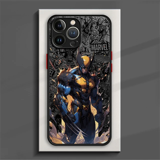Marvel Venom Wolverine Deadpool Clear TPU Matte Phone Case For