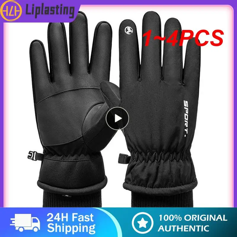 

1~4PCS Autumn Winter Men Women Gloves TouchScreen Waterproof Windproof Gloves Outdoor Sports Warm Cycling Snow Ski Gloves Full