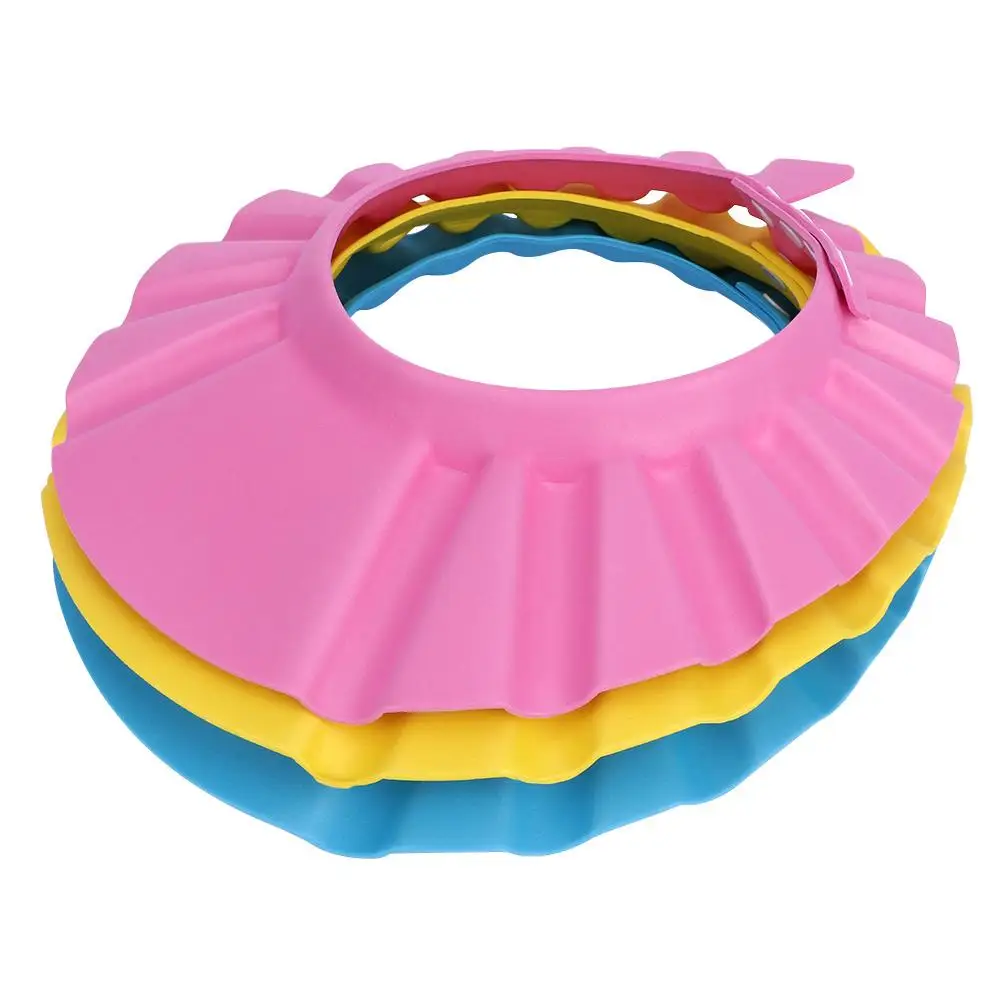 Adjustable Soft Kids Shampoo Hat Wash Hair Shield Bathing Shower Cap