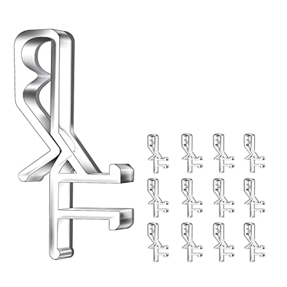 Hidden Channel Valance Clips, 1-7/8Inch Clear Plastic Valance Clips for the with a Groove in the Back ( 24Pcs )