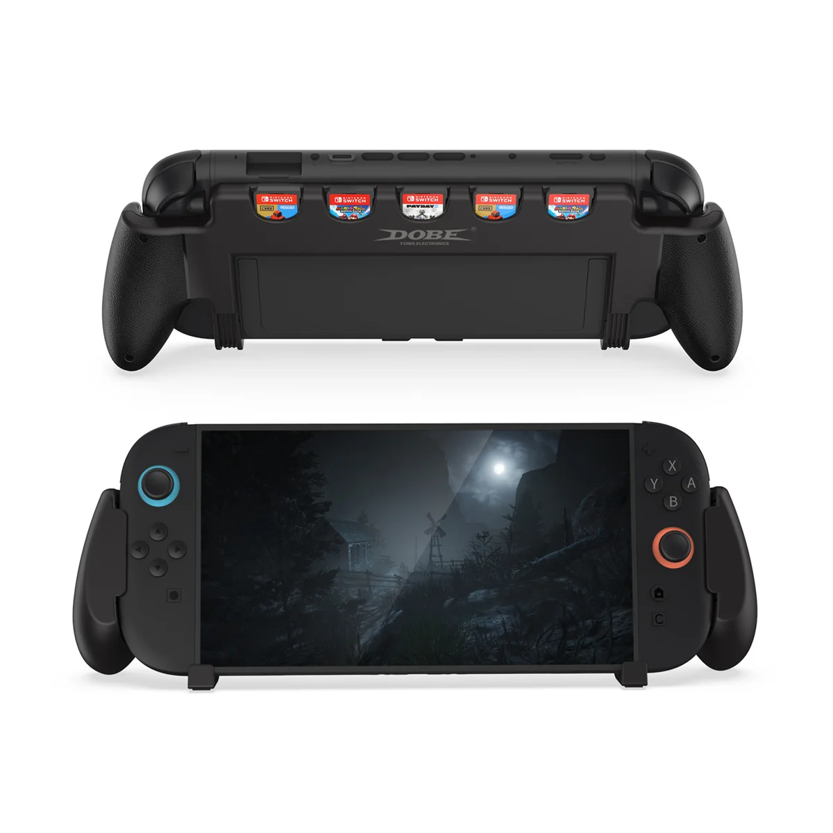 TNS-3179 Switch 2 Konsolengriff, ergonomischer Handgriff, 5 Spielkartenfächer, integriertes tragbares Gaming-Zubehör für Switch 2 – Detail 1