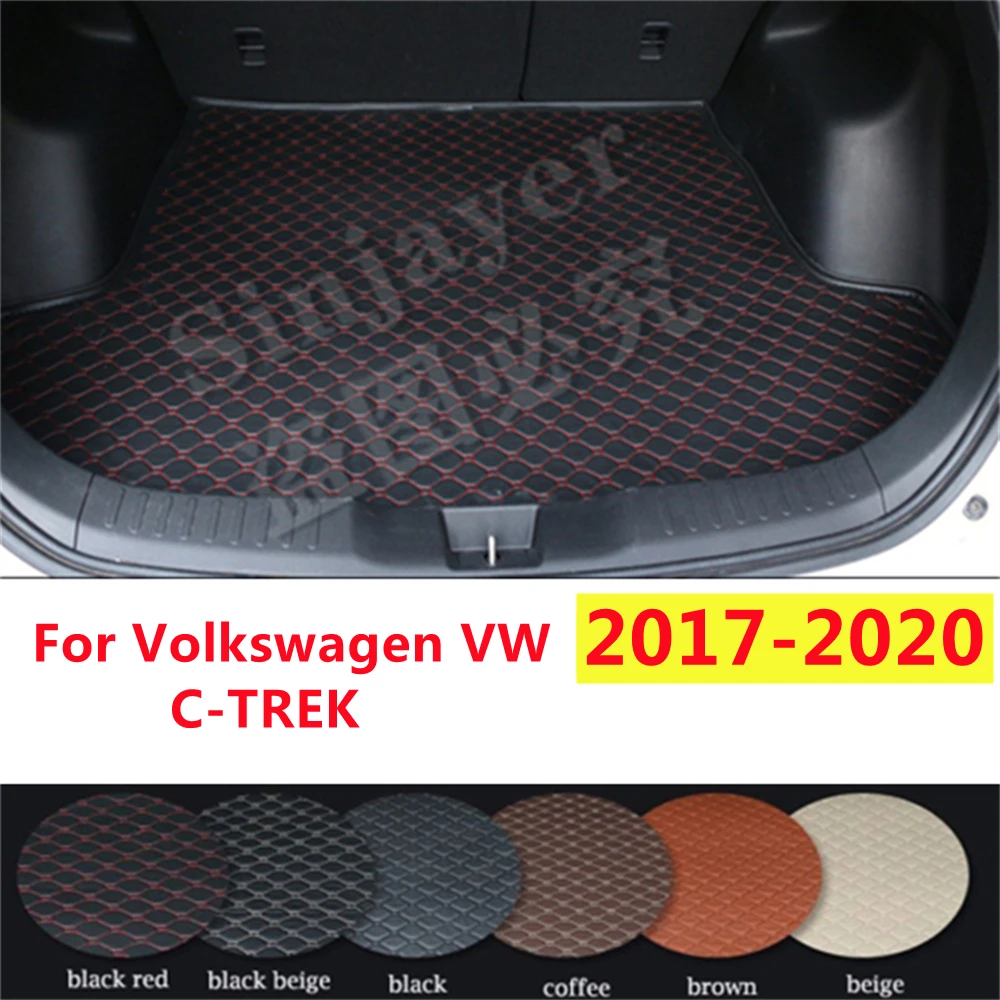 

Коврик для багажника автомобиля SJ, на заказ, подходит для Volkswagen VW C-TREK 2020, 2019, 2018, 2017, год, Автомобильный задний загрузочный лоток, грузовой коврик, протектор
