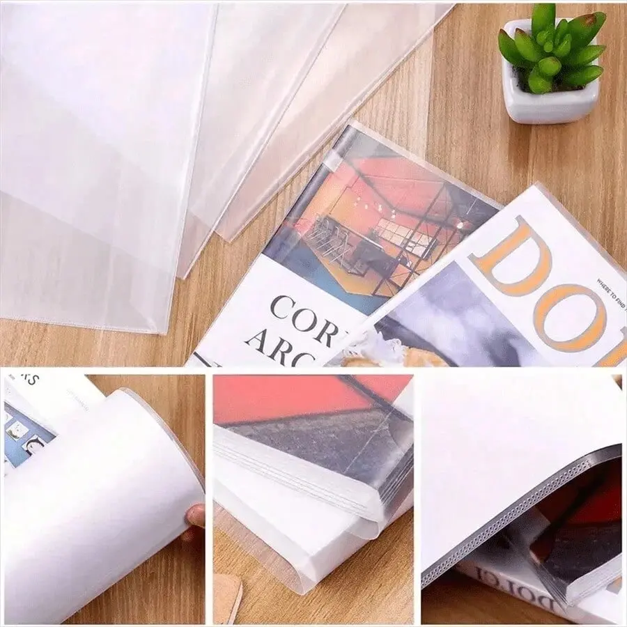 10 pcs Transparent Plastic Book Covers Waterproof And Wear-Resistant for A4/16K/A5 Books Ideal Student Back-to-School Supplies - 5