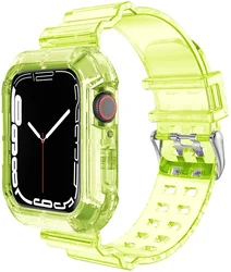 Transparent Protective Band & Case for Apple Watch - Clear Plastic Strap (TRY)