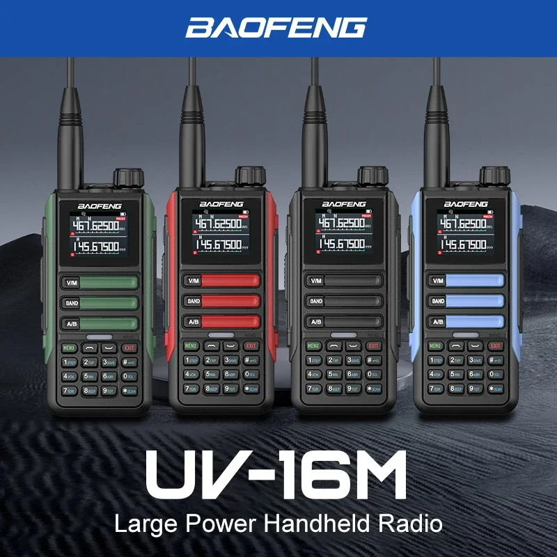 Baofeng UV16M V2 15W Walkie Talkie Frequency replication Six Band With Type-C Cable Upgraded UV9R UV16 Plus AM FM Two Way Radios 2