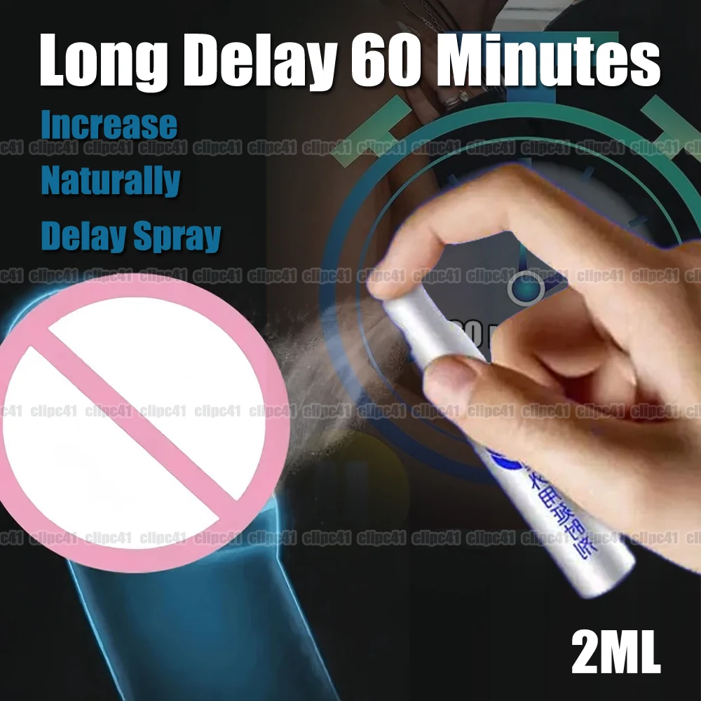 Delay Spray for Men Penis Anti-Premature Ejaculation Male Erection Prolong Amplify Enlargement 60 Minutes Products 2ml