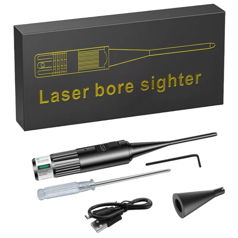 Green/Red Laser Calibrator with 32+30 Adapter Laser Bore Sight Kit for .177 to 12GA Caliber