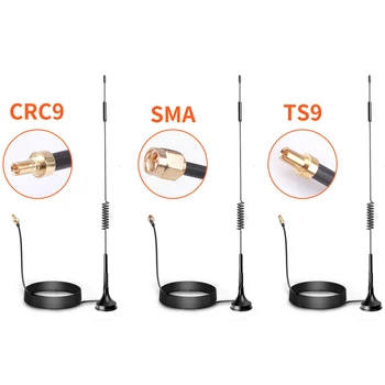 1.5m TS9 CRC9 SMA Male Connector 700-2700MHz GSM External Router Antenna 12dBi 2G 3G 4G LTE Magnetic Antenna